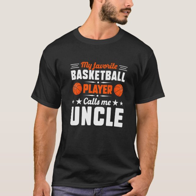 Retro My Favorite Basketball Player kallar mig far T Shirt (Framsida)