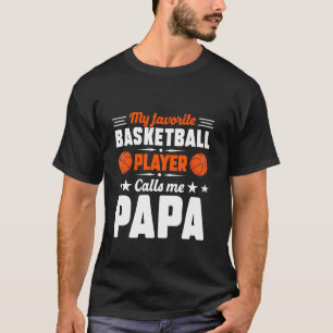 Retro My Favorite Basketball Player ringer mig Pap T Shirt