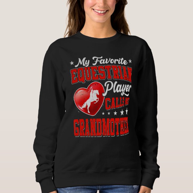 Retro My Favorite Equestrian Player kallar mig Gra T Shirt (Framsida)