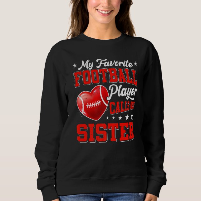 Retro My Favorite Football Player kallar mig syste T Shirt (Framsida)
