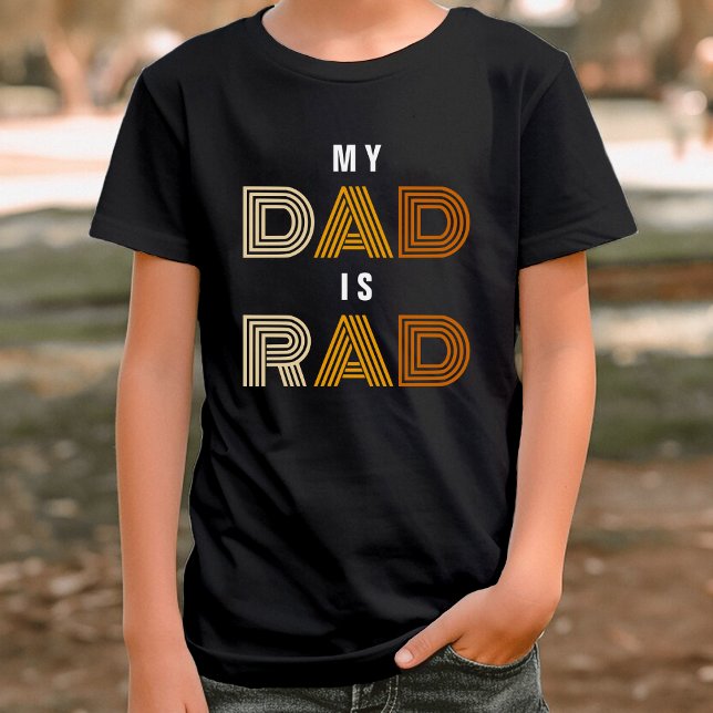 Retro My Pappa är Rad Barn Fars dag T Shirt (Retro Rad Dad )