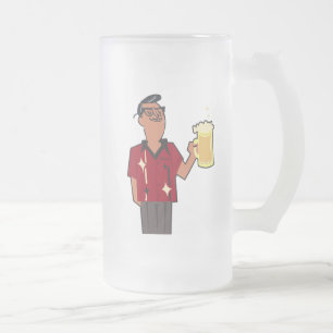 Retro Myrtle Beach Guy Frostat Ölglas