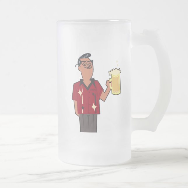Retro Myrtle Beach Guy Frostat Ölglas (Höger)