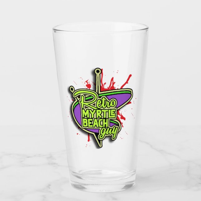 Retro Myrtle Beach Guy Halloween Glaskopp (Framsida)