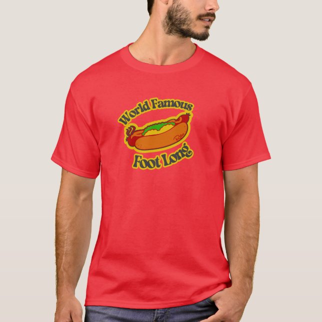 Retro Myrtle Beach Guy hund för lång hett T Shirt (Framsida)