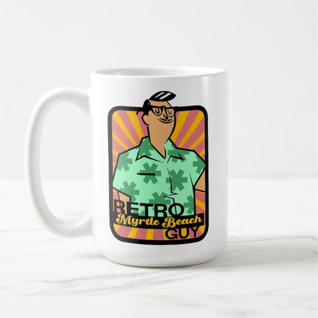 Retro Myrtle Beach Guy Kaffemugg (Vänster)