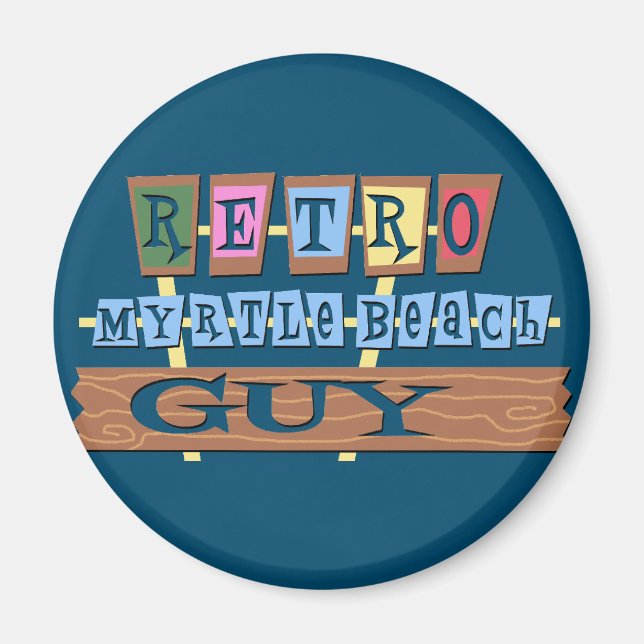 Retro Myrtle Beach Guy Magnet (Framsidan)