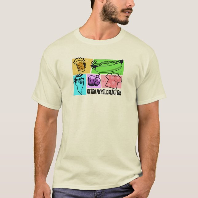 Retro Myrtle Beach Guy T Shirt (Framsida)