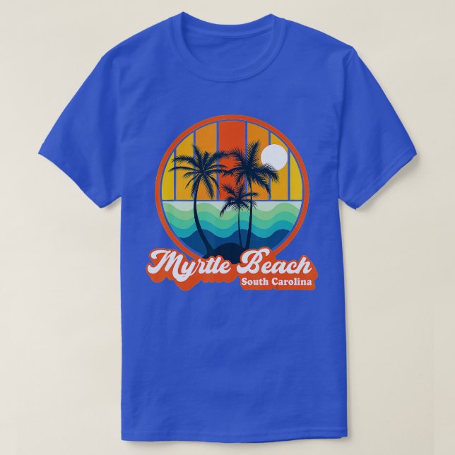 Retro Myrtle Beach South Carolina Sommarbuss 90-ta T Shirt (Design framsida)