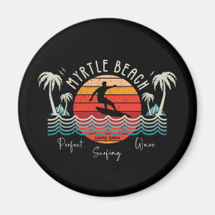 Retro Myrtle Beach Surfing Magnet