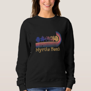 Retro Myrtle Beach Tropiska Blommor 80-tals Stil S T Shirt