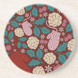Retro Mysigt julcharm Mönster Underlägg