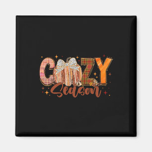 Retro Mysigt Season Pumpkin Bow Tis säsong tack Magnet