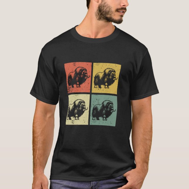 Retro Myskoxe - Myskoxe Myskoxe T Shirt (Framsida)