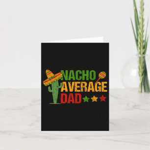 Retro Nacho Average Pappa för Cinco de Mayo Kort