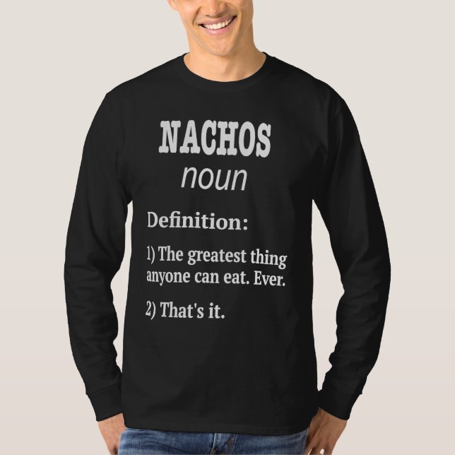 Retro Nachos Design  Nachos Fan Fake Definition T Shirt (Framsida)