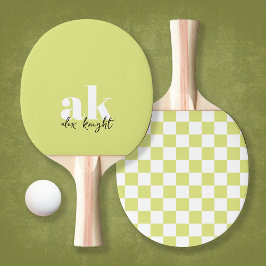 Retro Namnteckning Monogram kontrollerat Pingisracket
