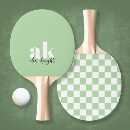 Retro Namnteckning Monogram kontrollerat Pingisracket