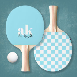 Retro Namnteckning Monogram kontrollerat Pingisracket
