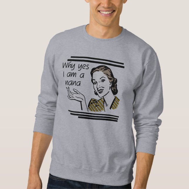 Retro Nana T-tröja och gåvor Långärmad Tröja (Framsida)