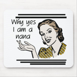Retro Nana T-tröja och gåvor Musmatta