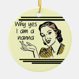 Retro Nanna T-tröja och gåvor Julgransprydnad Keramik