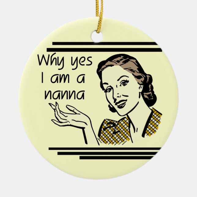 Retro Nanna T-tröja och gåvor Julgransprydnad Keramik (Framsidan)