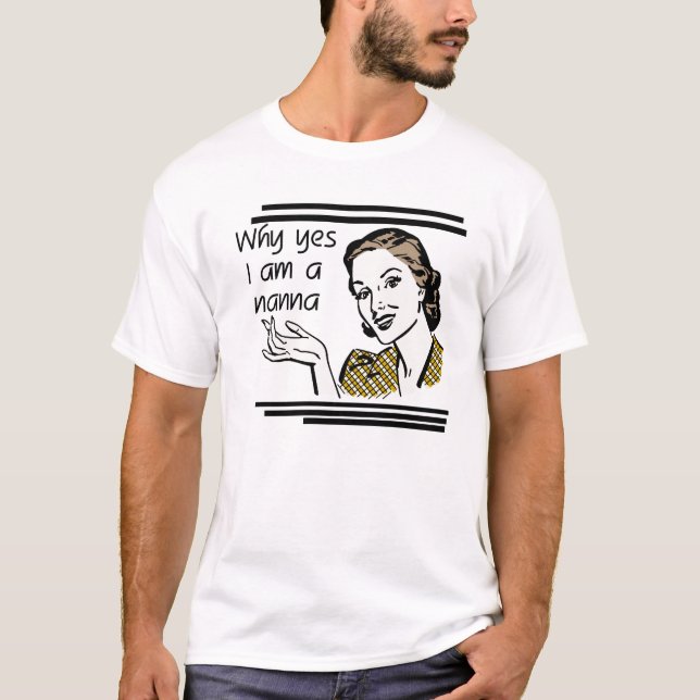 Retro Nanna T-tröja och gåvor Tee (Framsida)