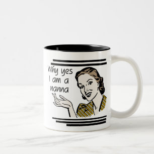 Retro Nanna T-tröja och gåvor Två-Tonad Mugg