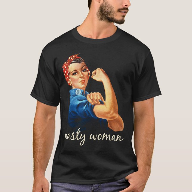 Retro Nasty Woman T Shirt (Framsida)