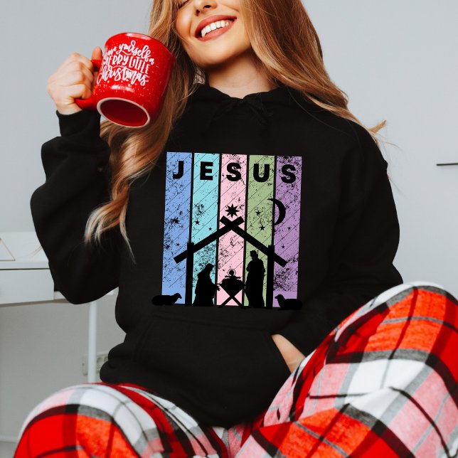 Retro Nativity: Catholic Christmas Sweatshirt T Shirt (Skapare uppladdad)