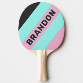Retro Natt Prism Bold Ränder med Namn Pingisracket