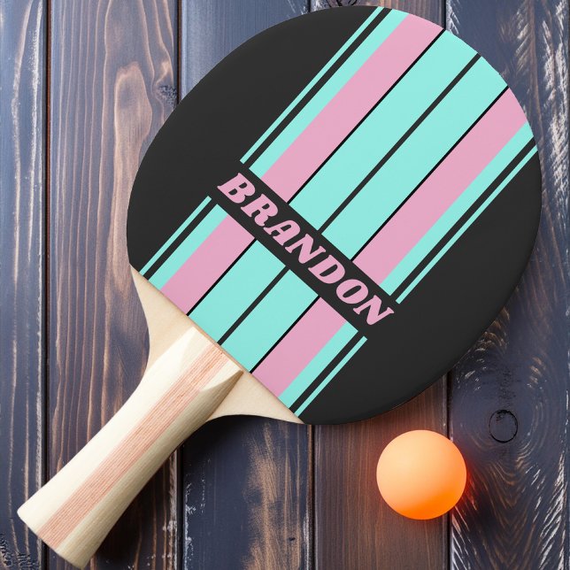 Retro Natt Prism Bräda Ränder med Namn Pingisracket (Skapare uppladdad)