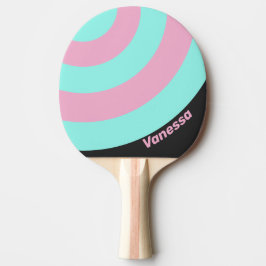 Retro Natt Prism Cirkel Rand med Namn Pingisracket