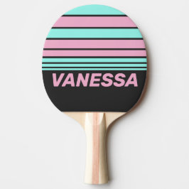 Retro Natt Prism Horisont Randig med Namn Pingisracket