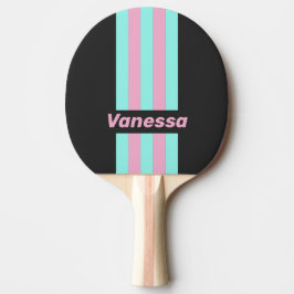 Retro Natt Prismastickade Ränder med Namn Pingisracket