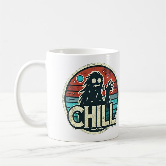 Retro Nattkänsla: Bigfoot och Månsken Kaffemugg (Vänster)