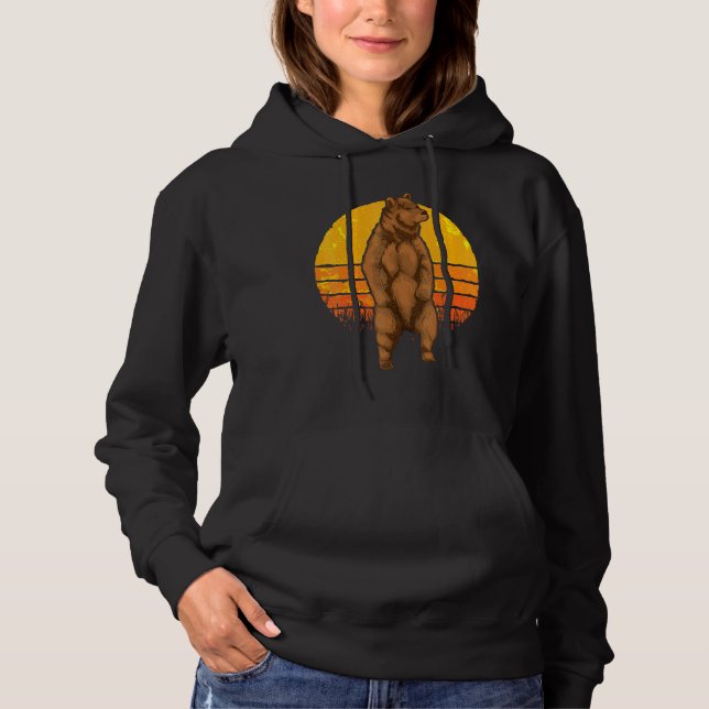 Retro Natur Bear Forest Brown Bear 1 T Shirt (Framsida)