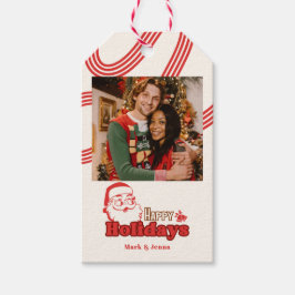 Retro naughty Jultomten Presentetikett