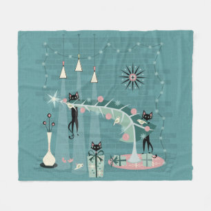 Retro Naughty Kattunge jul ©studioxtine Fleecefilt