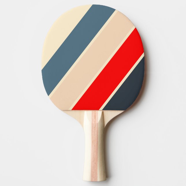 Retro Nautilus Regnbåge Kraftig Randig Pingisracket (Framsidan)