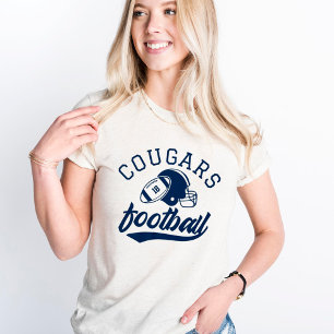 Retro Navy Anpassad Fotbollslag Oatmeal T Shirt