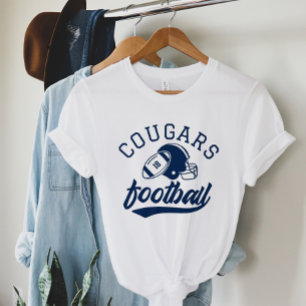 Retro Navy Anpassat Fotbollslag Mamma Vit T Shirt