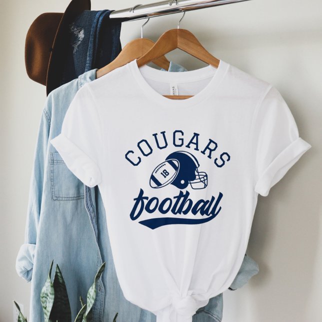 Retro Navy Anpassat Fotbollslag Mamma Vit T Shirt (Skapare uppladdad)