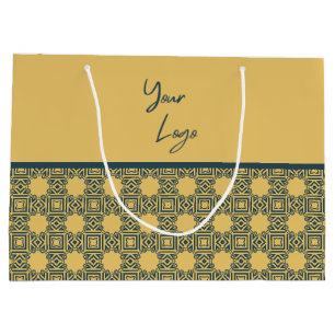 Retro Navy Brown Mönster Anpassningsbar Business L