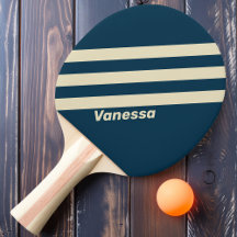 Retro Navy Fade Tre Ränder med Namn