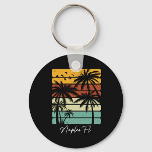 Retro Neapel Florida Vintage 70's 80's Beach Stil Nyckelring