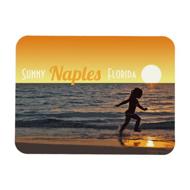 Retro Neaples Florida Magnet (Horisontell)
