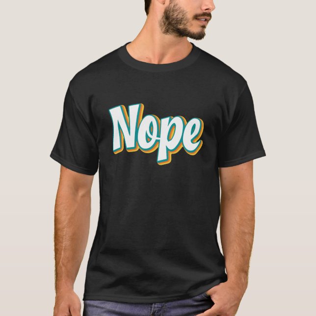 Retro Nej T Shirt (Framsida)