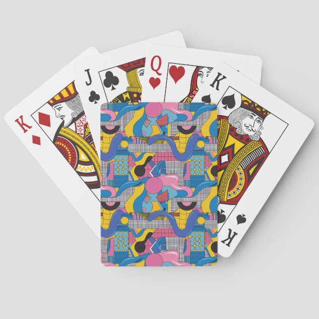 Retro Neo-Pop Abstrakt Geometriskt Kortspel Casinokort (Baksidan)